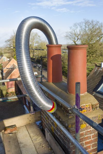 Wood Stove Flue Installation